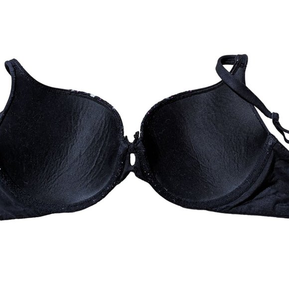 Victoria's Secret Bocy by Victoria Perfect Shape Black Bra with Lace sz 34D - Picture 5 of 6